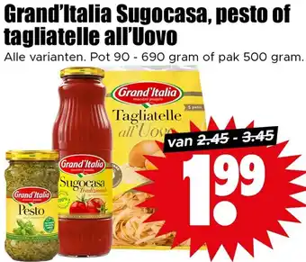 Dirk Grand'Italia Sugocasa, pesto of tagliatelle all'Uovo aanbieding