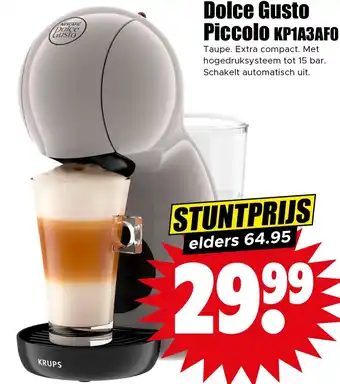 Dirk Dolce Gusto Piccolo KP1A3AFO aanbieding