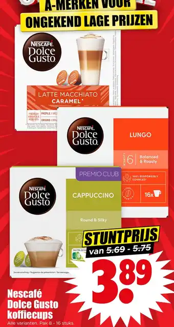 Dirk Nescafé Dolce Gusto koffiecups aanbieding