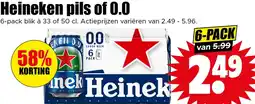 Dirk Heineken pils 0.0 aanbieding
