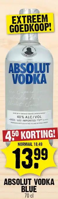 Dirk Absolut vodka blue aanbieding