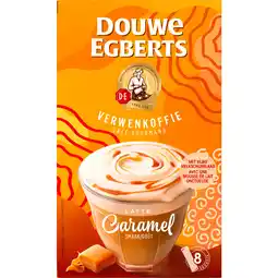 Dirk Douwe Egberts Oploskoffie latte caramel 8 sticks aanbieding