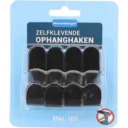 Dirk Mannsberger ophanghaken zwart 4-delig aanbieding