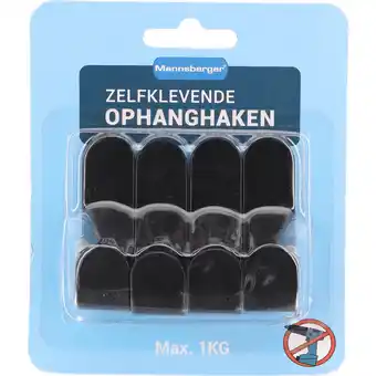 Dirk Mannsberger ophanghaken zwart 4-delig aanbieding