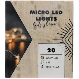 Dirk Ledverlichting touw 20 led 1 meter aanbieding