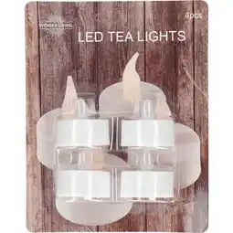 Dirk Led theelicht wit 4 stuks aanbieding