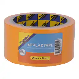 Dirk Afplaktape oranje 25mmx20mtr aanbieding