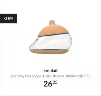 Babypark Emulait Anatomy fles Shape 1 aanbieding