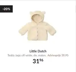 Babypark Little DutchTeddy Jasje off white aanbieding
