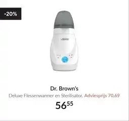 Babypark Dr. Brown's Deluxe Flessenwarmer en Sterilisator aanbieding