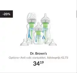 Babypark Dr. Brown's Options+ Anti-colic startpakket aanbieding