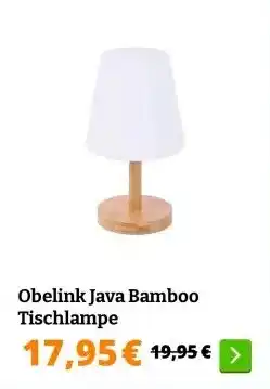 Obelink Obelink Java Bamboo Tischlampe aanbieding