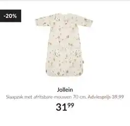 Babypark Jollein Slaapzak met afritsbare mouwen aanbieding