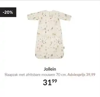 Babypark Jollein Slaapzak met afritsbare mouwen aanbieding