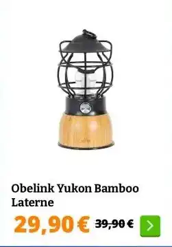 Obelink Obelink Yukon Bamboo Laterne aanbieding