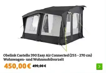 Obelink Obelink Castello 390 Easy Air Connected (255 - 270 cm) Wohnwagen- und Wohnmobilvorzelt aanbieding