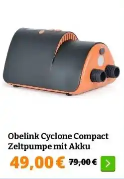 Obelink Obelink Cyclone Compact Zeltpumpe mit Akku aanbieding