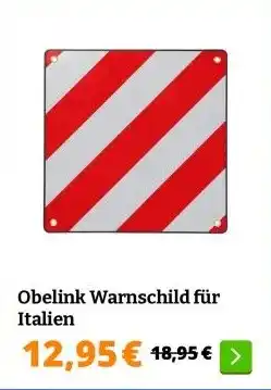 Obelink Obelink Warnschild für Italien aanbieding