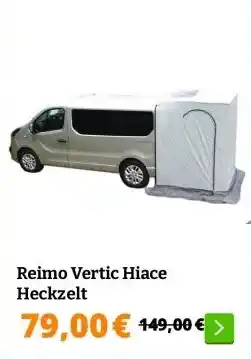 Obelink Reimo Vertic Hiace Heckzelt aanbieding
