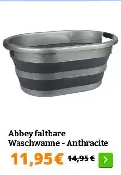 Obelink Abbey faltbare Waschwanne - Anthracite aanbieding