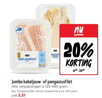 Jumbo Jumbo kabeljauw of pangasiusfilet aanbieding