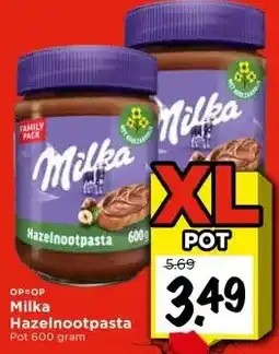 Vomar Voordeelmarkt Milka Hazelnootpasta aanbieding