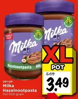 Vomar Voordeelmarkt Milka Hazelnootpasta aanbieding