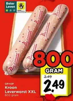 Vomar Voordeelmarkt Kroon Leverworst XXL aanbieding