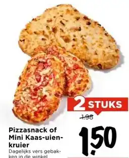 Vomar Voordeelmarkt Pizzasnack of Mini Kaas-uien- kruier aanbieding