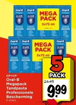 Vomar Voordeelmarkt Oral-B Megapack Tandpasta Professionele Bescherming aanbieding