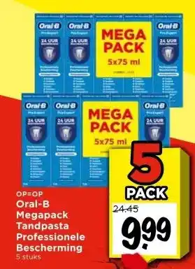 Vomar Voordeelmarkt Oral-B Megapack Tandpasta Professionele Bescherming aanbieding