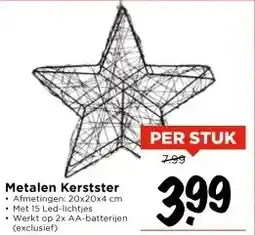 Vomar Voordeelmarkt Metalen Kerstster aanbieding
