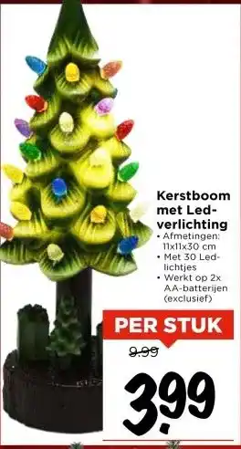Vomar Voordeelmarkt Kerstboom met Led- verlichting aanbieding