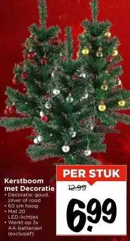 Vomar Voordeelmarkt Kerstboom met Decoratie aanbieding