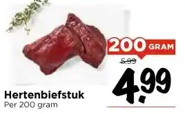 Vomar Voordeelmarkt Hertenbiefstuk aanbieding