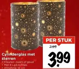 Vomar Voordeelmarkt Cylinderglas met sterren aanbieding