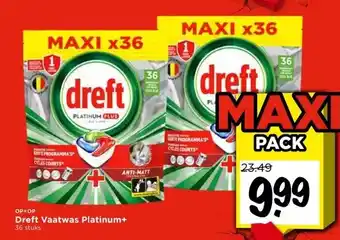 Vomar Voordeelmarkt Dreft Vaatwas Platinum+ aanbieding