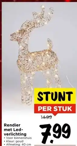 Vomar Voordeelmarkt Rendier met Led-verlichting aanbieding