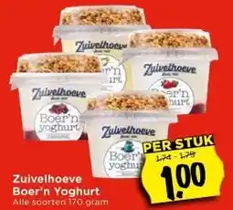 Vomar Voordeelmarkt Zuivelhoeve Boer'n Yoghurt aanbieding