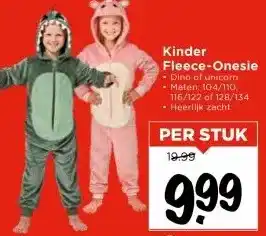 Vomar Voordeelmarkt Kinder Fleece-Onesie aanbieding