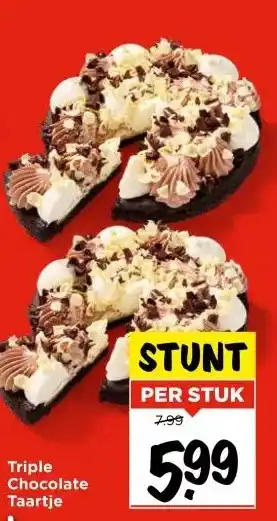 Vomar Voordeelmarkt Triple Chocolate Taartje aanbieding