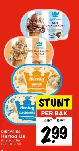 Vomar Voordeelmarkt Hertog IJs aanbieding