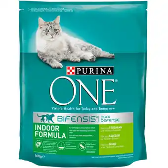 Dirk Purina One Kattenvoer indoor formula kalkoen & volkoren granen aanbieding