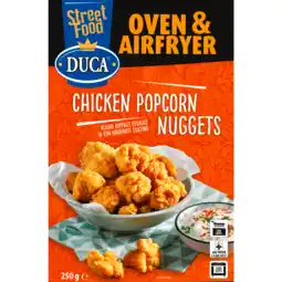 Dekamarkt Duca Kipnuggets popkorn aanbieding