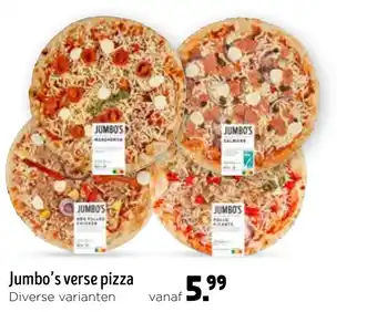 Jumbo Jumbo's verse pizza aanbieding