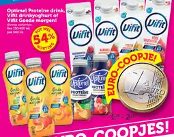 Coop Optimel Proteïne drink, Vifit drinkyoghurt of Vifit Goede morgen! aanbieding