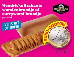 Coop Hendrickx Brabants worstenbroodje of curryworst broodje aanbieding