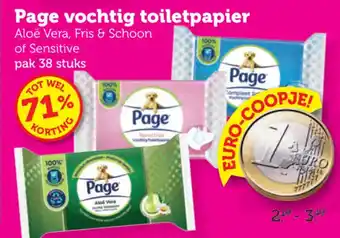 Coop Page vochtig toiletpapier aanbieding