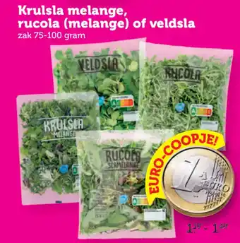 Coop Krulsla melange, rucola (melange) of veldsla aanbieding