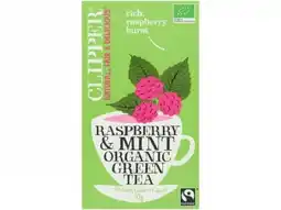 Hoogvliet Clipper Organic green tea rasberry aanbieding